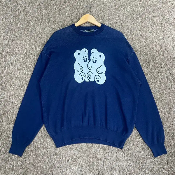 [BUNJANG] Nice Ghost Club Bear Knit Navy S / 나이스고스트클럽 베어 니트 네이비 S