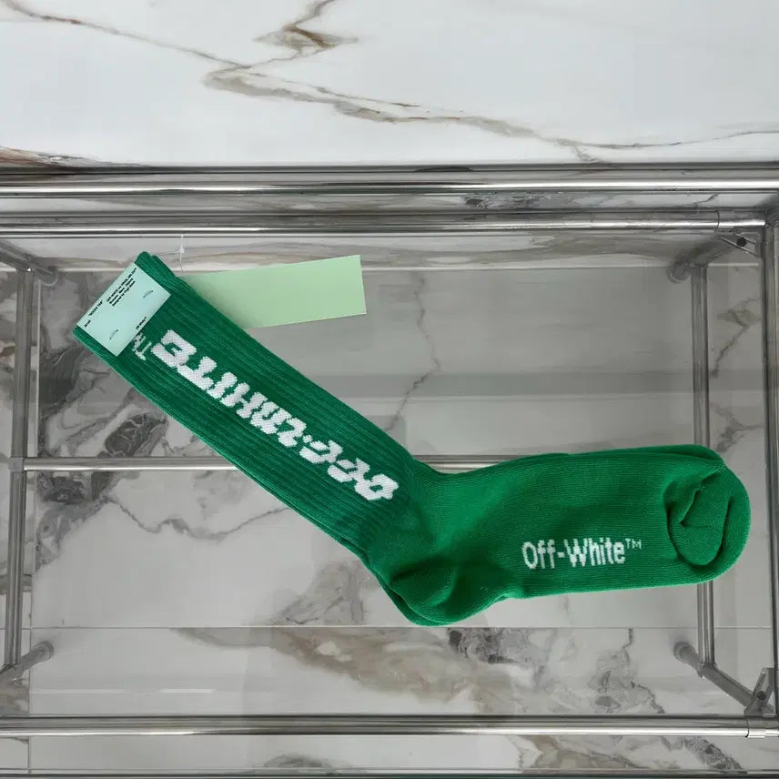 [BUNJANG] Off-White Men's Socks Green Logo / [새상품]오프화이트 남성 양말