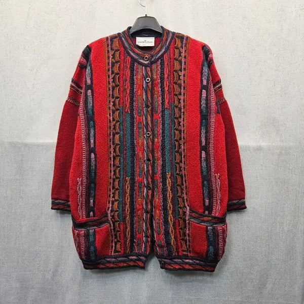 [BUNJANG] Snowy Peak Patterned Wool Cardigan / snowy peak 울 가디건 .438