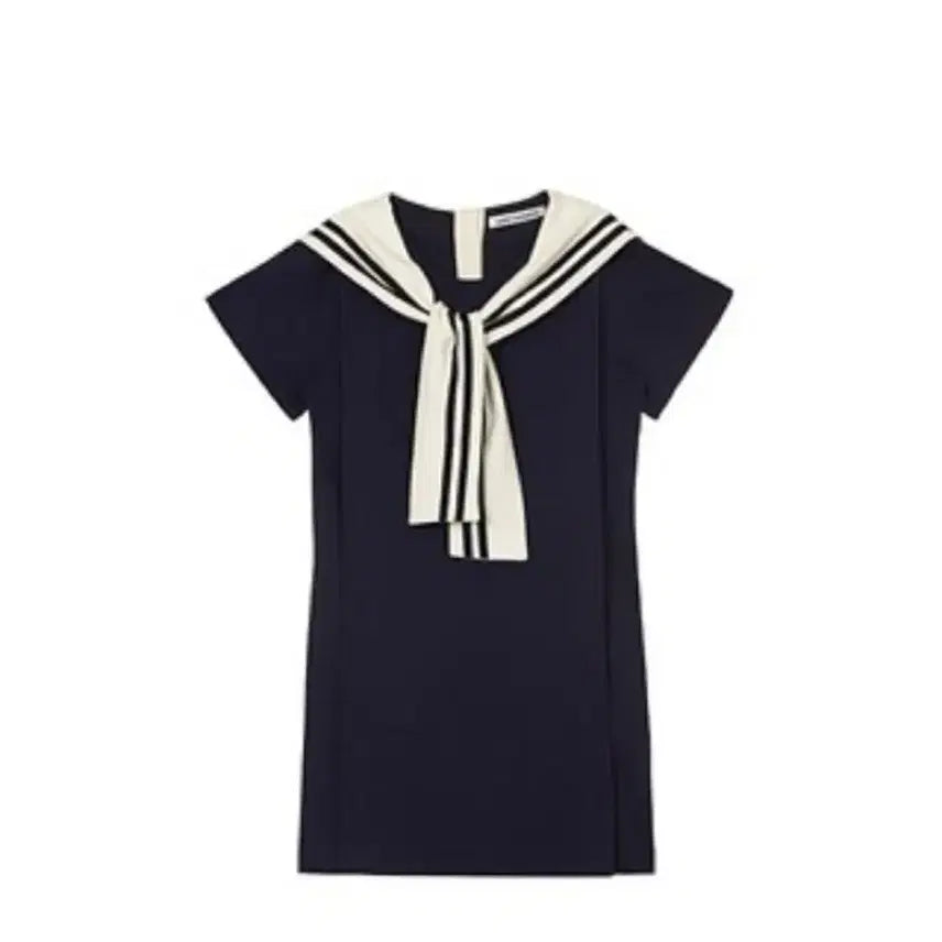 [BUNJANG] Lucky Chouette Sailor Collar Dress / 럭키슈에뜨 원피스 티셔츠 블라우스 니트 가디건 가디건