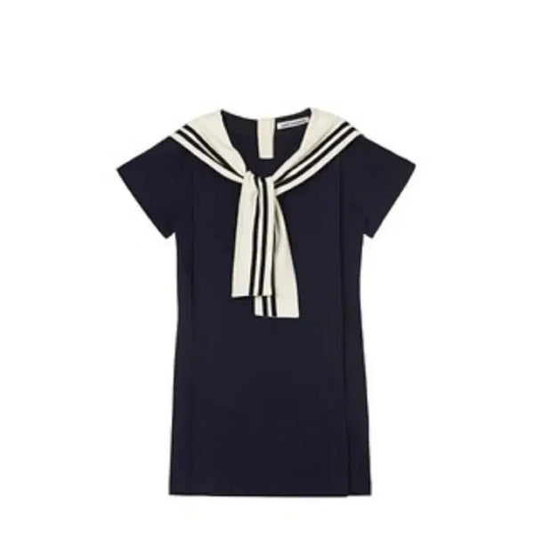 [BUNJANG] Lucky Chouette Sailor Collar Dress / 럭키슈에뜨 원피스 티셔츠 블라우스 니트 가디건 가디건