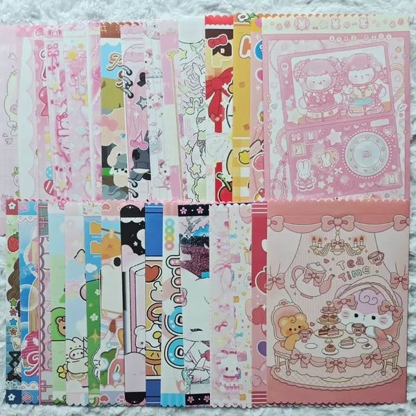 [BUNJANG] Handmade Wavy Snack Bag Set - 30 pcs, No Duplicates / [포용] 수제 물결(과자) 봉투 / 무중복 30장