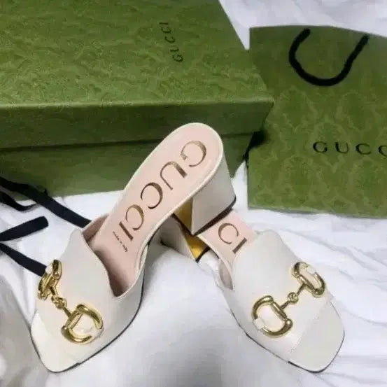 [BUNJANG] Gucci Horsebit Mule Sandals Ivory Leather Size 36.5 / 새상품.선물가능.구찌홀스빗 여성 뮬 샌들