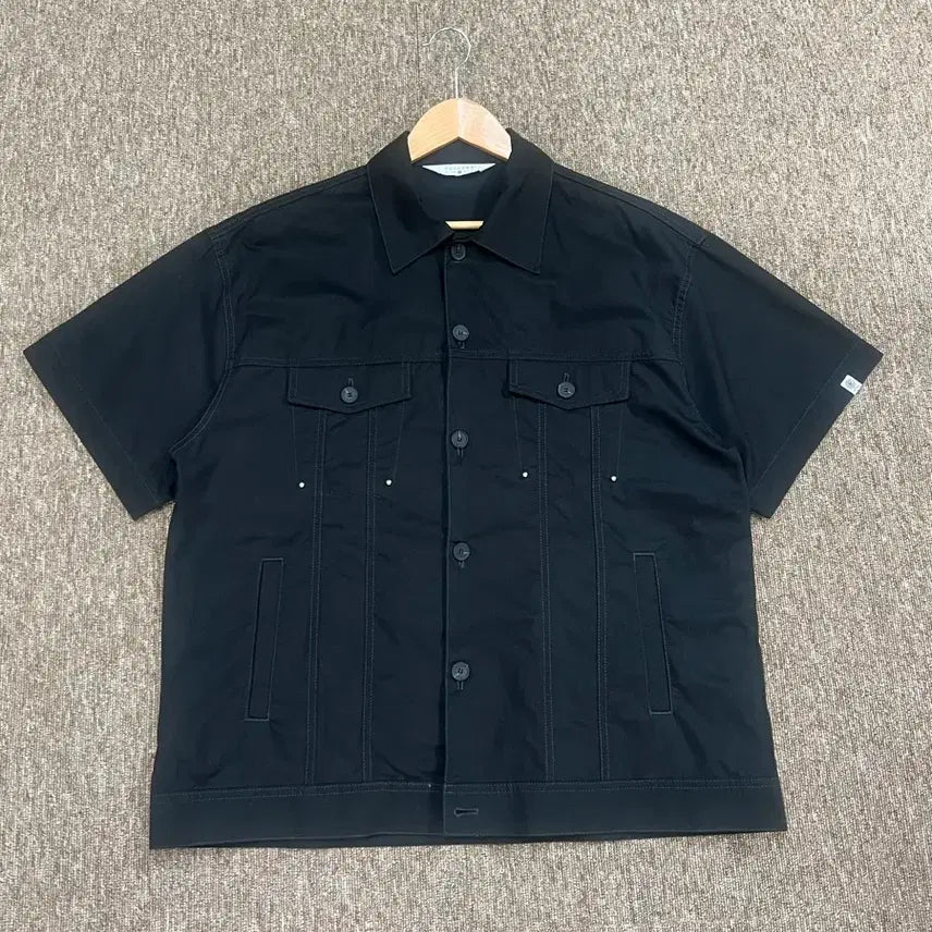 [BUNJANG] PHOS333 Black Short Sleeve Shirt - Size M / 포스333 블랙 반팔 셔츠 M