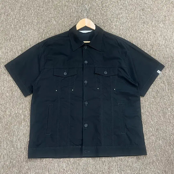 [BUNJANG] PHOS333 Black Short Sleeve Shirt - Size M / 포스333 블랙 반팔 셔츠 M