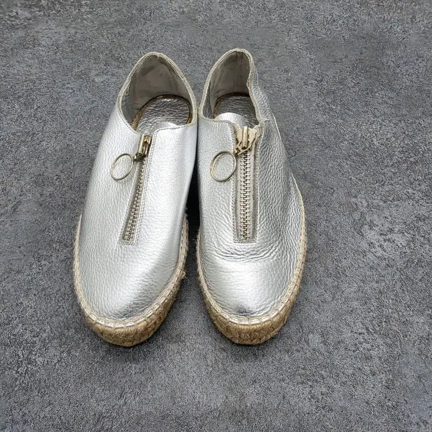 [BUNJANG] Alexander Wang Silver Espadrille Flats / 알렉산더왕  에스파드리유