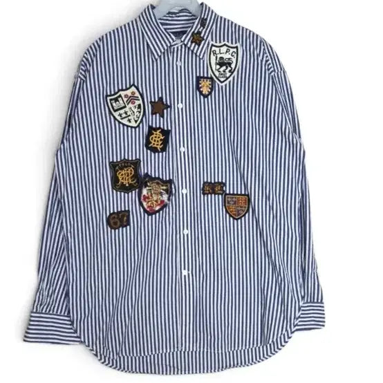 [BUNJANG] Ralph Lauren Patchwork Oxford Shirt Boyfriend Fit / 랄프로렌 와팬 패치워크 ST셔츠(보이프렌드핏)