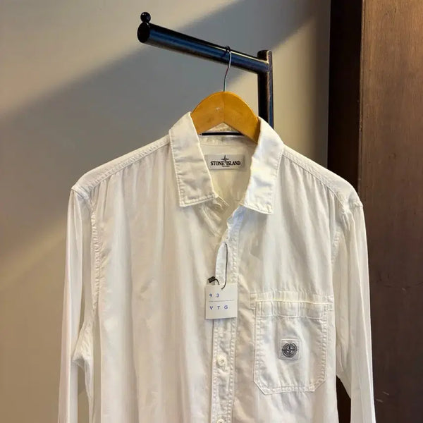 [BUNJANG] Stone Island Embroidered Logo Shirt / 17785 - 스톤아일랜드 자수 로고 셔츠