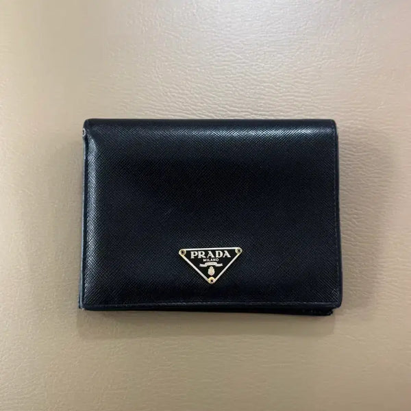[BUNJANG] Prada Saffiano Bifold Wallet Black / 프라다 사피아노 반지갑 블랙