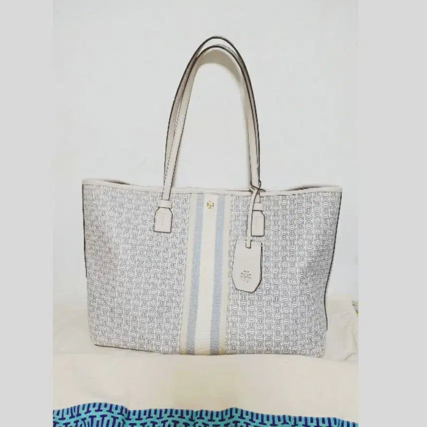 [BUNJANG] Tory Burch Logo Pattern Shopper Tote Bag / 토리버치 로고 패턴 쇼퍼백