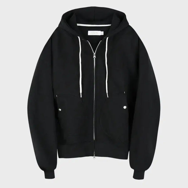 [BUNJANG] Younneedgarments Curved Hoodie Black L / 유니드가먼츠 커브드 후디 블랙 40 L