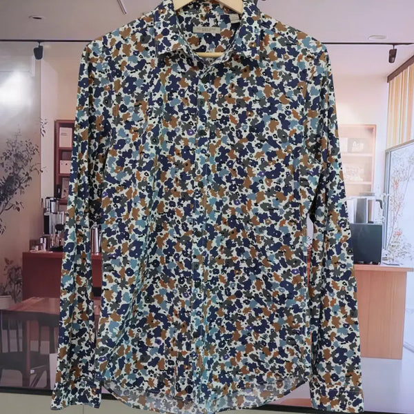 [BUNJANG] Burberry Brit Floral Pattern Button-Up Shirt - Men's Medium / 정품 버버리 정품 플라워 셔츠 M / 상태 A급