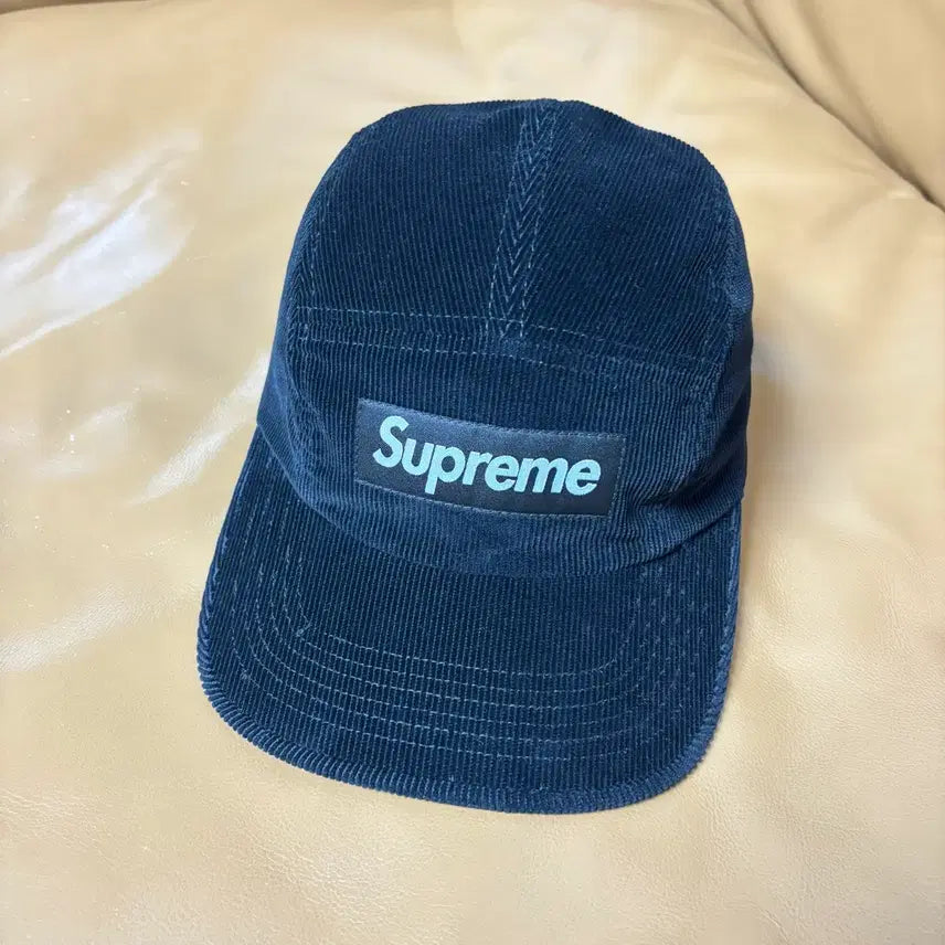 [BUNJANG] Supreme Fine Whale Corduroy Black Camp Cap / 슈프림 캠프캡 모자 박스로고 파인 웨일 코듀로이 블랙