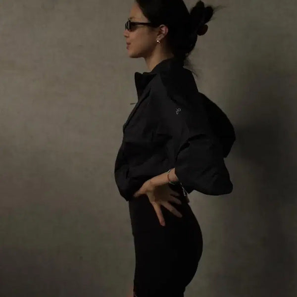 [BUNJANG] ALO Yoga Alumini Pullover 1/4 Crop Anorak / ALO 알로요가 알룸니 풀오버 1/4 크롭 아노락
