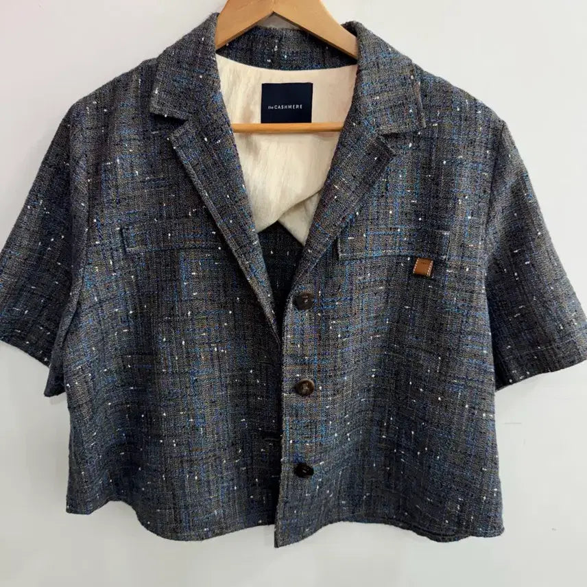 [BUNJANG] The Cashmere Short-Sleeve Tweed Jacket / 더캐시미어 반팔 트위드 자켓