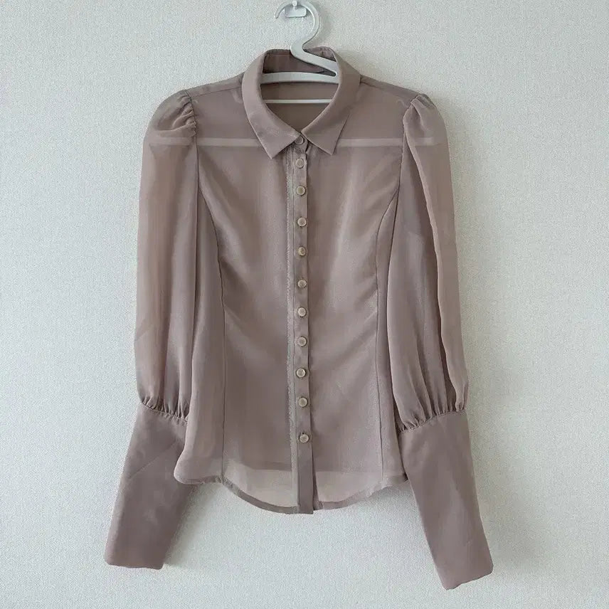 [BUNJANG] Chiffon Blouse (Pink Beige) / 쉬폰 블라우스(핑크베이지)