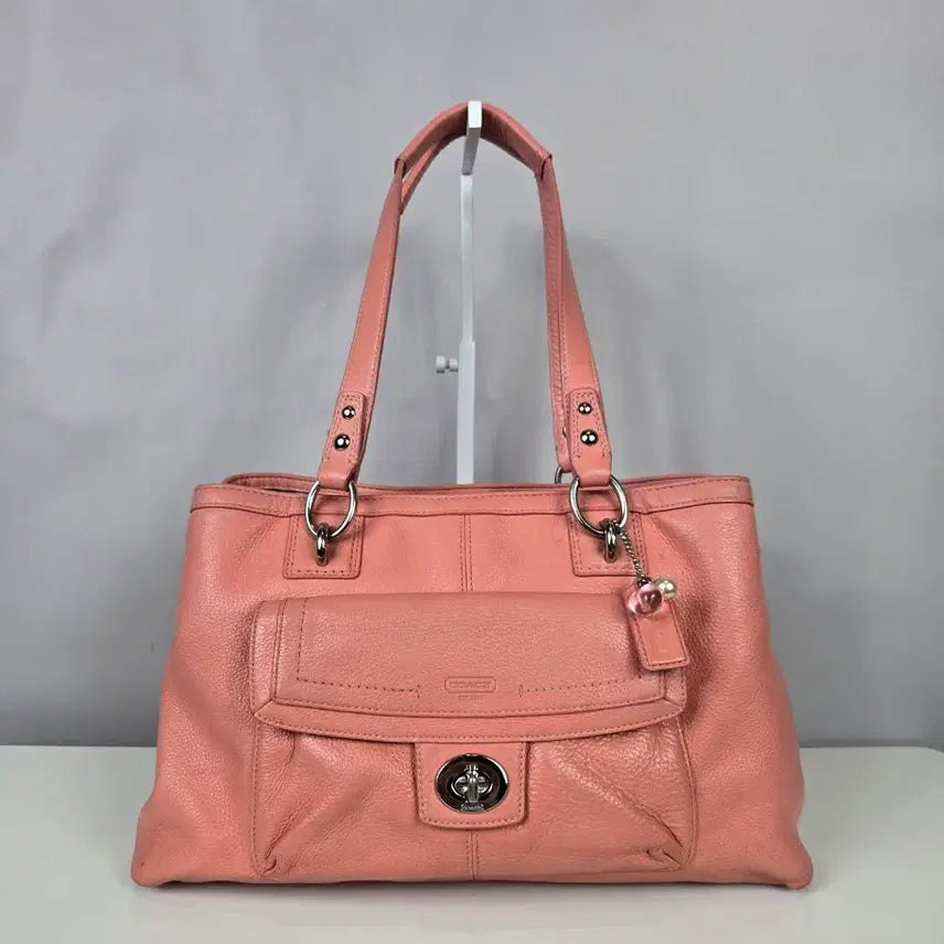 [BUNJANG] Coach Penelope Leather Carryall Shoulder Bag / COACH 코치 캐리올 페넬로페 가죽 사첼백 가방 빈티지 숄더백 피치 핑크 코랄 Y2K