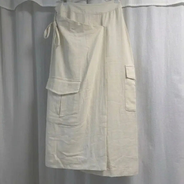 [BUNJANG] Ivory Wrap Skirt / 아이보리 랩 스커트