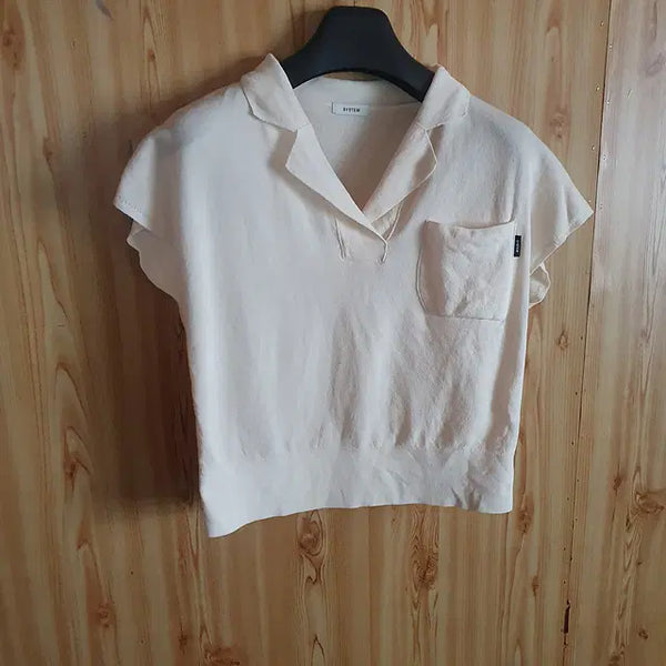 [BUNJANG] SISTEM Short Sleeve Collar Knit 90 / 시스템 반팔 카라 니트 90