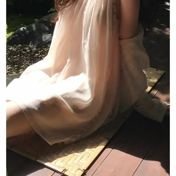 [BUNJANG] Labelle Blanc Peach Garden Dress / 라벨르블랑 피치가든 원피스