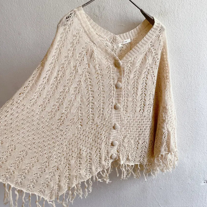 [BUNJANG] Naturalcouture Poncho Cardigan / 55,66) 네추럴꾸뛰르 판초 가디건