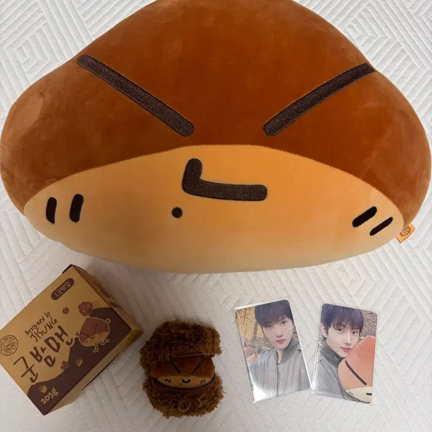 [BUNJANG] NCT DREAM Jisung "Gunbam" Cushion, Keyring, and Photocard Bundle Set / 군밤맨 쿠션&키링&포카 일괄 판매합니다.