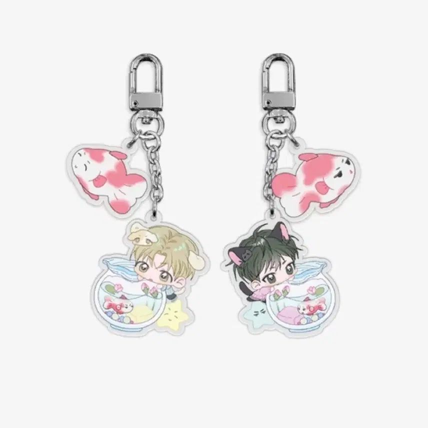 [BUNJANG] Jaimi Shop Lily Pond Aquarium Keyring Set & Photocard / 포카O) 재이미샵 꽃이 지는 연못 어항 키링 세트 꽃이지는연못 포카 꽃지연 한빛 우주