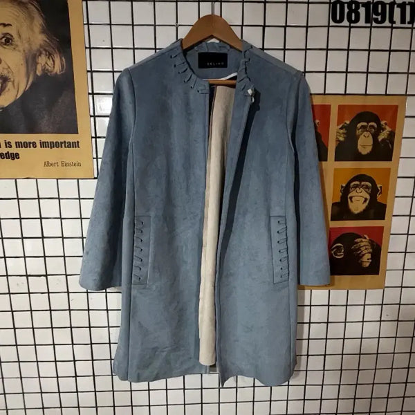 [BUNJANG] Celineb Blue Long Jacket / 셀린비 코트 블루 롱 자켓 0819