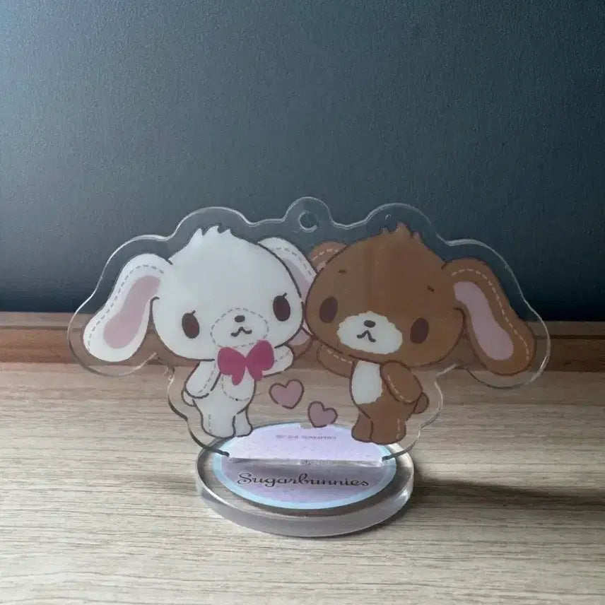 [BUNJANG] Sugarbunnies Acrylic Stand & Keychain Set / 고전 슈가바니즈 아크릴 스탠드 시로우사 쿠로우사 인형 키링 가챠 파우치 메지루시 산리오