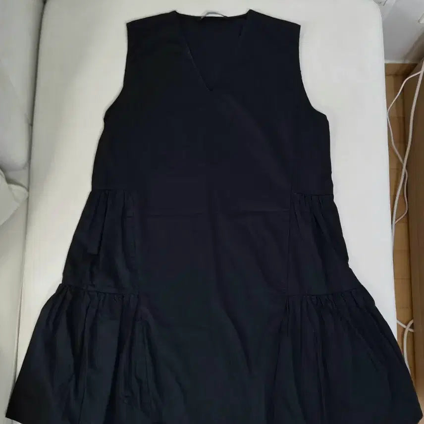[BUNJANG] ZARA Black Sleeveless Frill Dress M / 자라 검정색 민소매 프릴 원피스