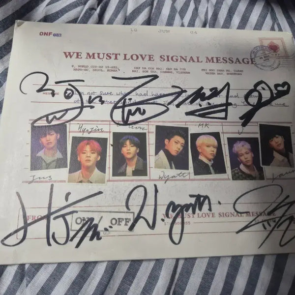 [BUNJANG] ONF WE MUST LOVE SIGNAL MESSAGE Signed Album / 온앤오프 WE MUST LOVE SIGNAL MESSAGE 싸인 앨범