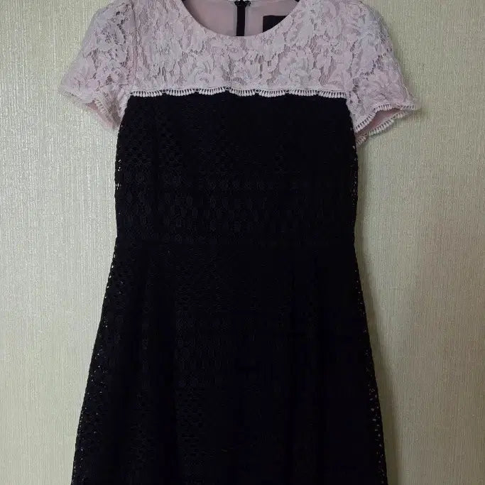 [BUNJANG] Satin Lace Dress (Size 55-66) / 샤틴레이스원피스 55~66