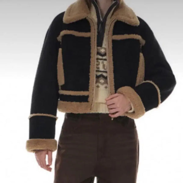 [BUNJANG] Grove Faux Fur Shearling Jacket Black Size S / (새상품) 그로브 무스탕 s 여자 자켓, 겨울옷