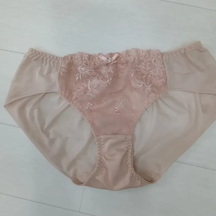 [BUNJANG] Women's Lace Detail Comfortable Pink Underwear / 여성속옷