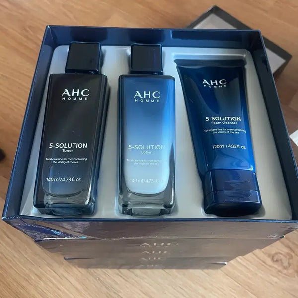 [BUNJANG] AHC Homme 5-Solution Toner, Lotion, and Foam Cleanser Set / AHC 옴므 5-솔루션 토너 로션 폼클렌저 세트