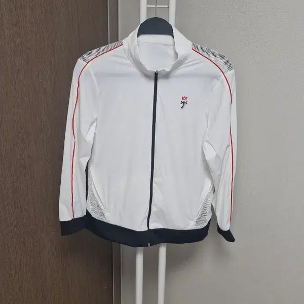 [BUNJANG] Castelbajac Women's White Mesh Panel Lightweight Windbreaker Size 100 / 까스텔바작(여성100) 화이트매쉬배색 홑겹바람막이