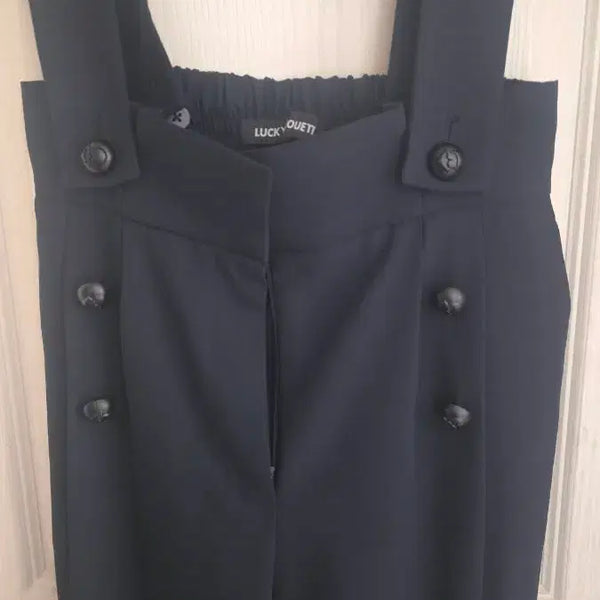 [BUNJANG] Lucky Chouette Navy Overalls / 럭키슈에뜨 네이비 멜빵 바지