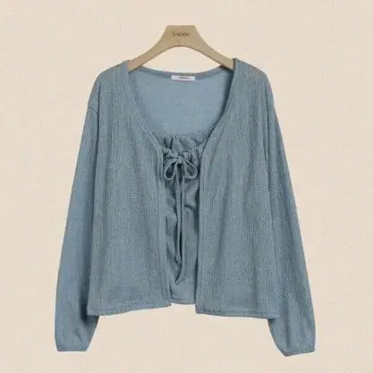 [BUNJANG] Twee Linen Sleeveless Cardigan Set / 트위 인티 린넨 나시가디건 세트