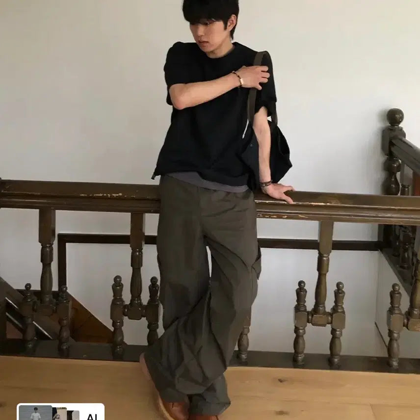 [BUNJANG] Miseki Seoul Men's Folded Pocket Cargo Pants / 미세키서울 맨 폴디드 포켓 카고팬츠 판매합니다.