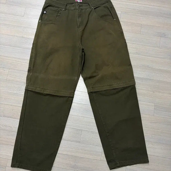 [BUNJANG] Star Team Zip-Off Carpenter Pants Olive / [34] 스타팀 ZIP OFF 카펜터 팬츠 올리브