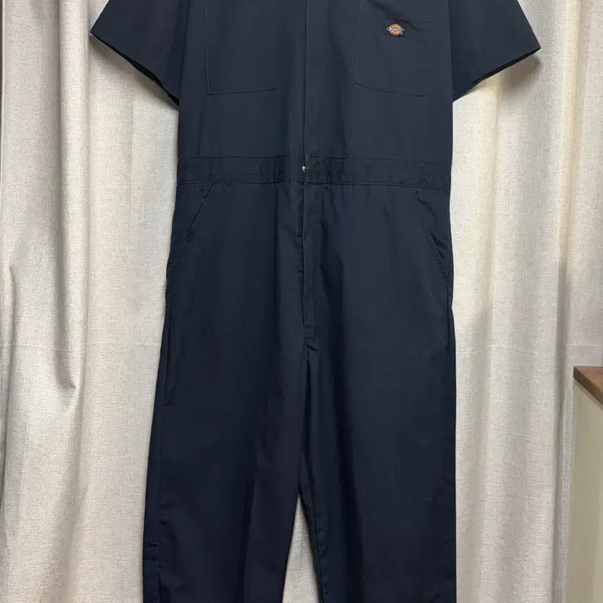 [BUNJANG] Dickies Navy Coverall Jumpsuit / 디키즈 커버올 워크웨어 반팔 점프수트 네이비 L