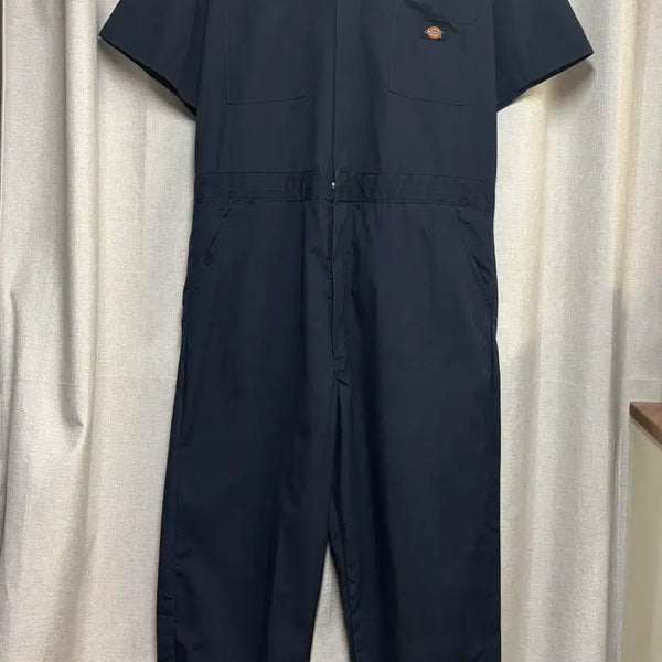 [BUNJANG] Dickies Navy Coverall Jumpsuit / 디키즈 커버올 워크웨어 반팔 점프수트 네이비 L