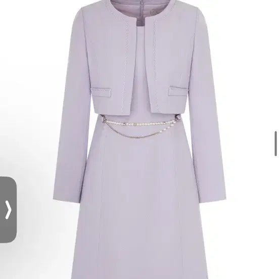 [BUNJANG] Line Addition Chain Point Mini Dress / 라인어디션 체인 포인트 미니 원피스