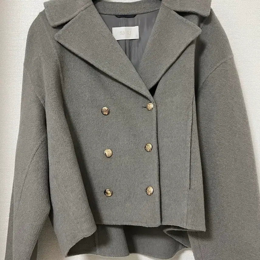 [BUNJANG] SJSJ Cashmere Blend Double Breasted Blazer Jacket / SJSJ 캐시미어 블렌드 더블 블렌드 자켓