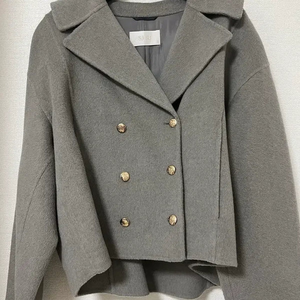 [BUNJANG] SJSJ Cashmere Blend Double Breasted Blazer Jacket / SJSJ 캐시미어 블렌드 더블 블렌드 자켓