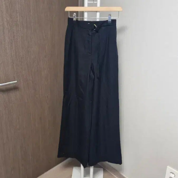 [BUNJANG] Sandro Black Wide Long Pants / 산드로(34/24~25) 봄가을 블랙 와이드롱팬츠