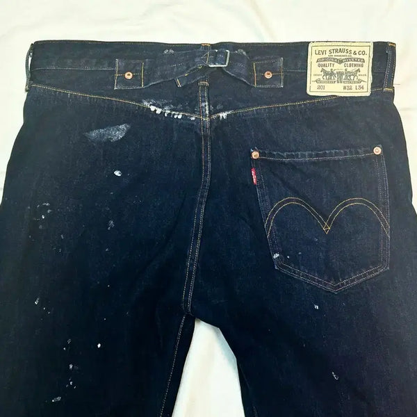 [BUNJANG] Levi's 201 Buckle Back Jeans with Suspenders Buttons / Levi's 201 버클백 진스