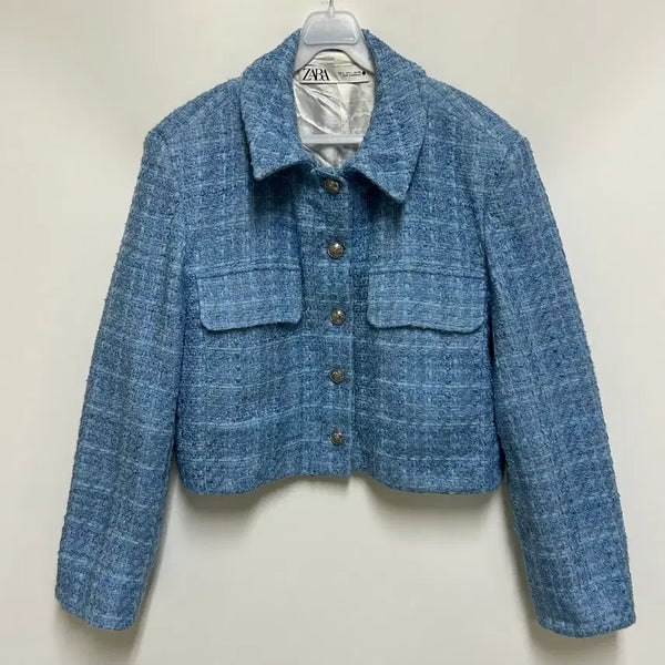 [BUNJANG] ZARA Women's Tweed Crop Jacket / [여자-100]ZARA 자라 우먼 트위드 크롭 자켓
