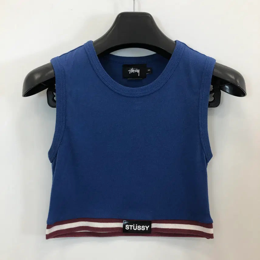 [BUNJANG] Stussy Blue Crop Tank Top (XS) / 스투시 블루 크롭 탱크탑 XS