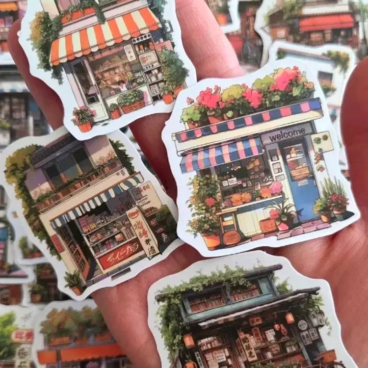 [BUNJANG] Retro Vintage Journaling Stickers - 10 pcs / 10장 300원 레트로 빈티지 상점 다꾸 스티커